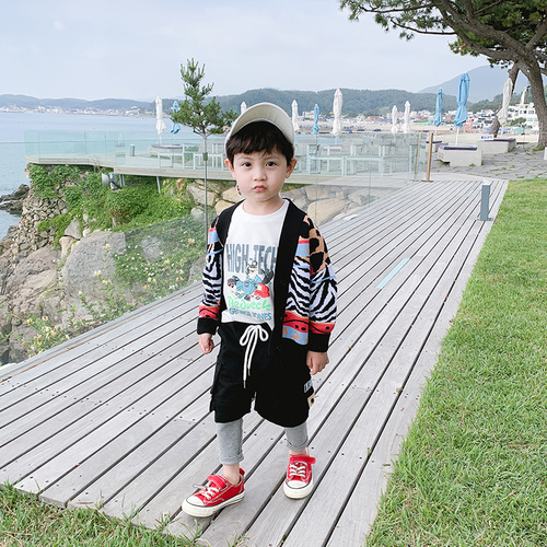 Boys Sweater Cardigan Coat Children Baby Sweater Pullover Sweater Boy Children Winter Western Style Children’s Clothing alx