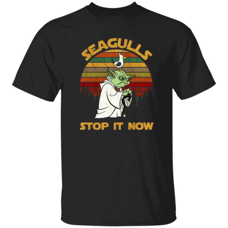 Yoda Seagulls Stop It Now Retro Shirt