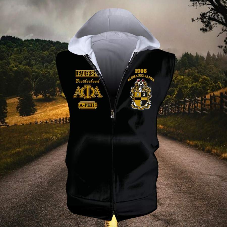 Alpha Phi Alpha Sleeveless Zip Hoodie 040620204