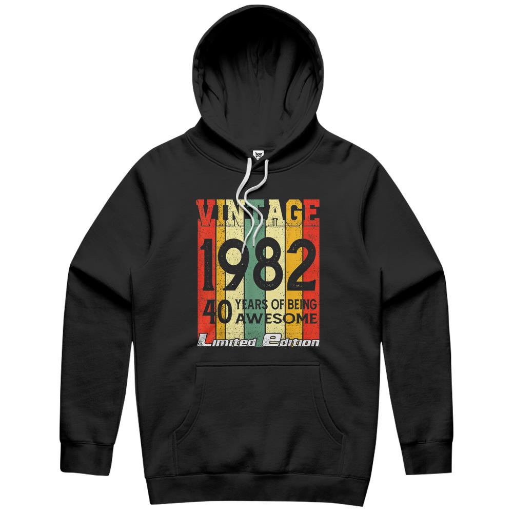 Vintage 1982 40 Years Of Being Awesome 40Th Birthday Hoodie