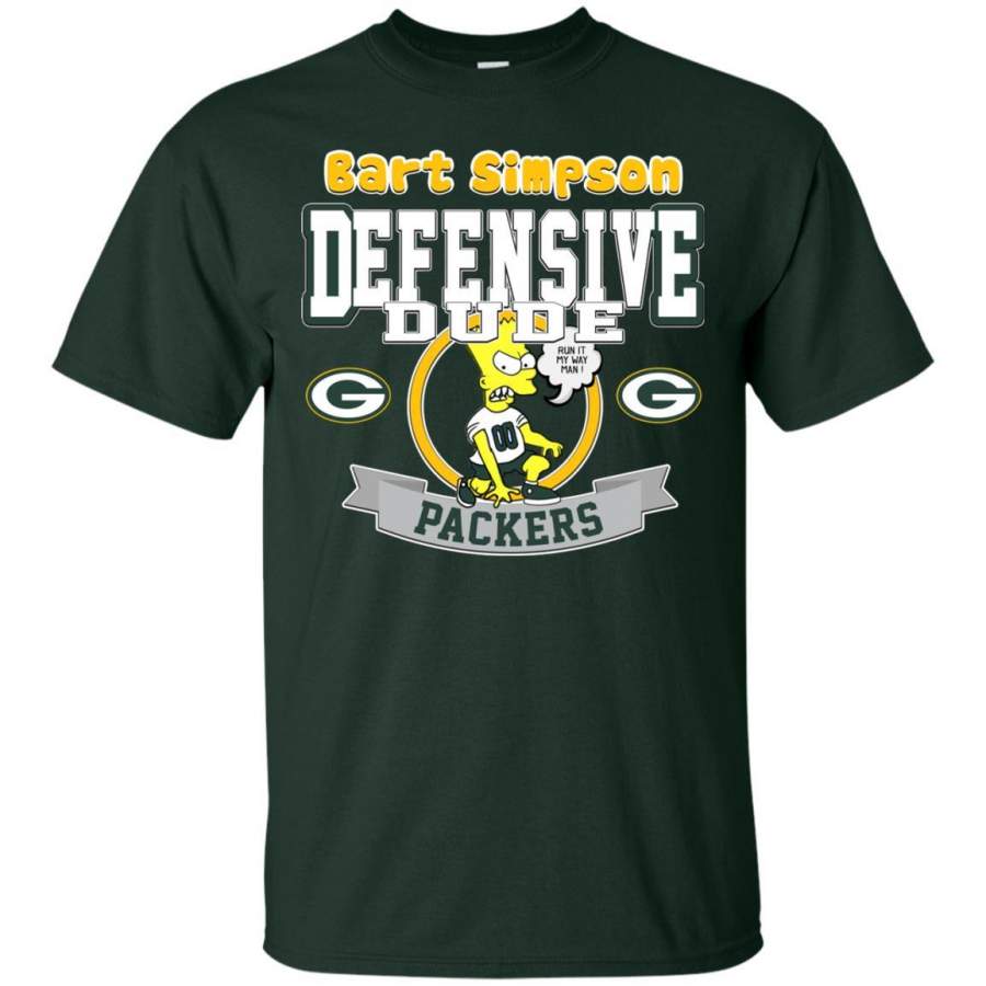 Bart Simpson Defensive Dude Green Bay Packers T Shirts