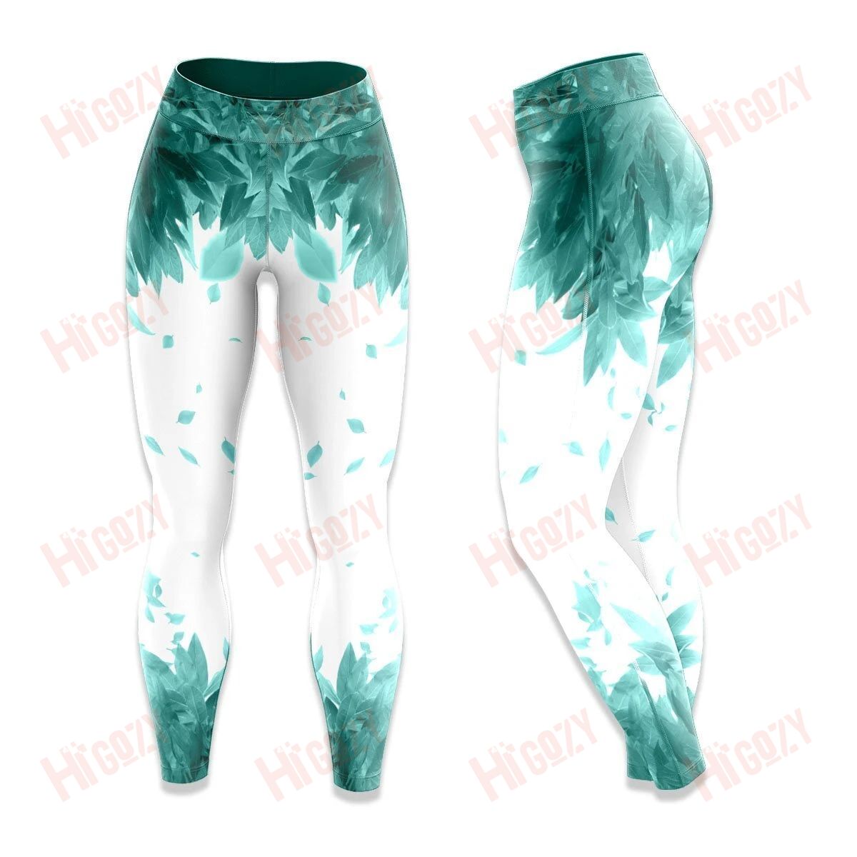 Aoba Johsai Green Leaf Unisex Tights Leggings