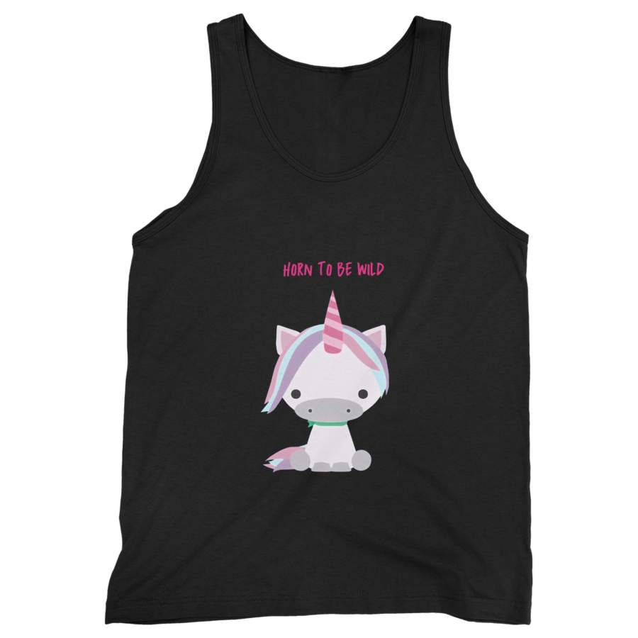 Fat Unicorn Horn To Be Wild Man’s Tank Top