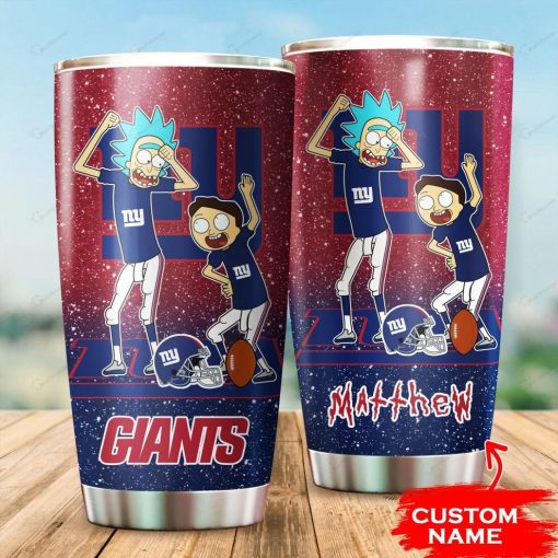 Holatshirt Custom Name New York Giants Rick And Morty Tumbler Mug