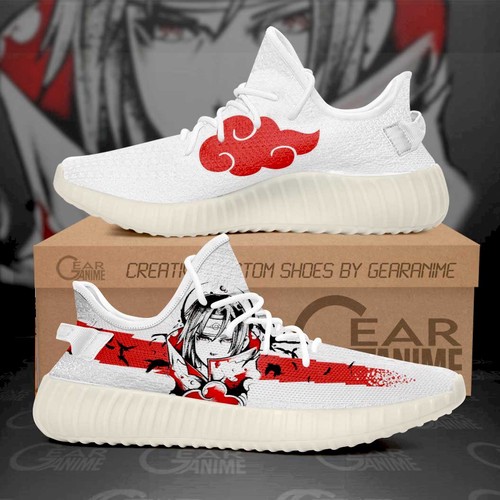 Best Akatsuki Itachi Yeezy Shoes Naruto Anime Custom Shoes For Sale