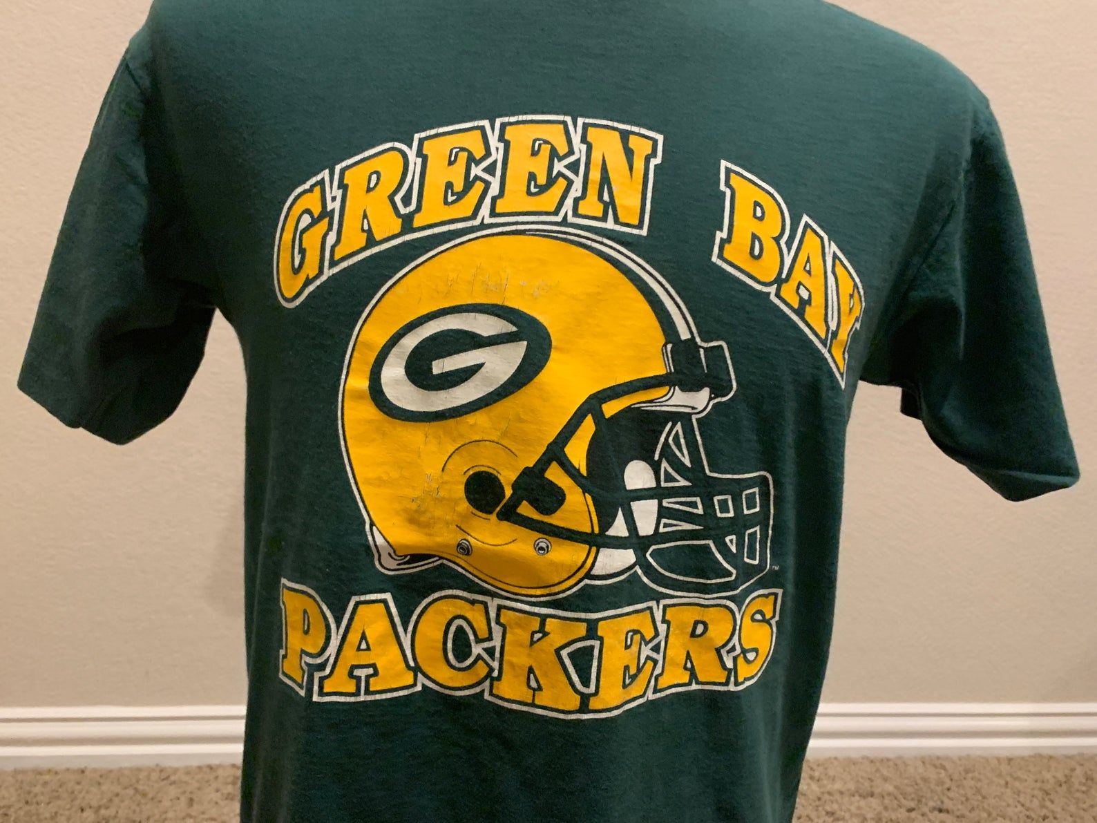 Vintage 80’s Green Bay Packers Helmet T Shirt L