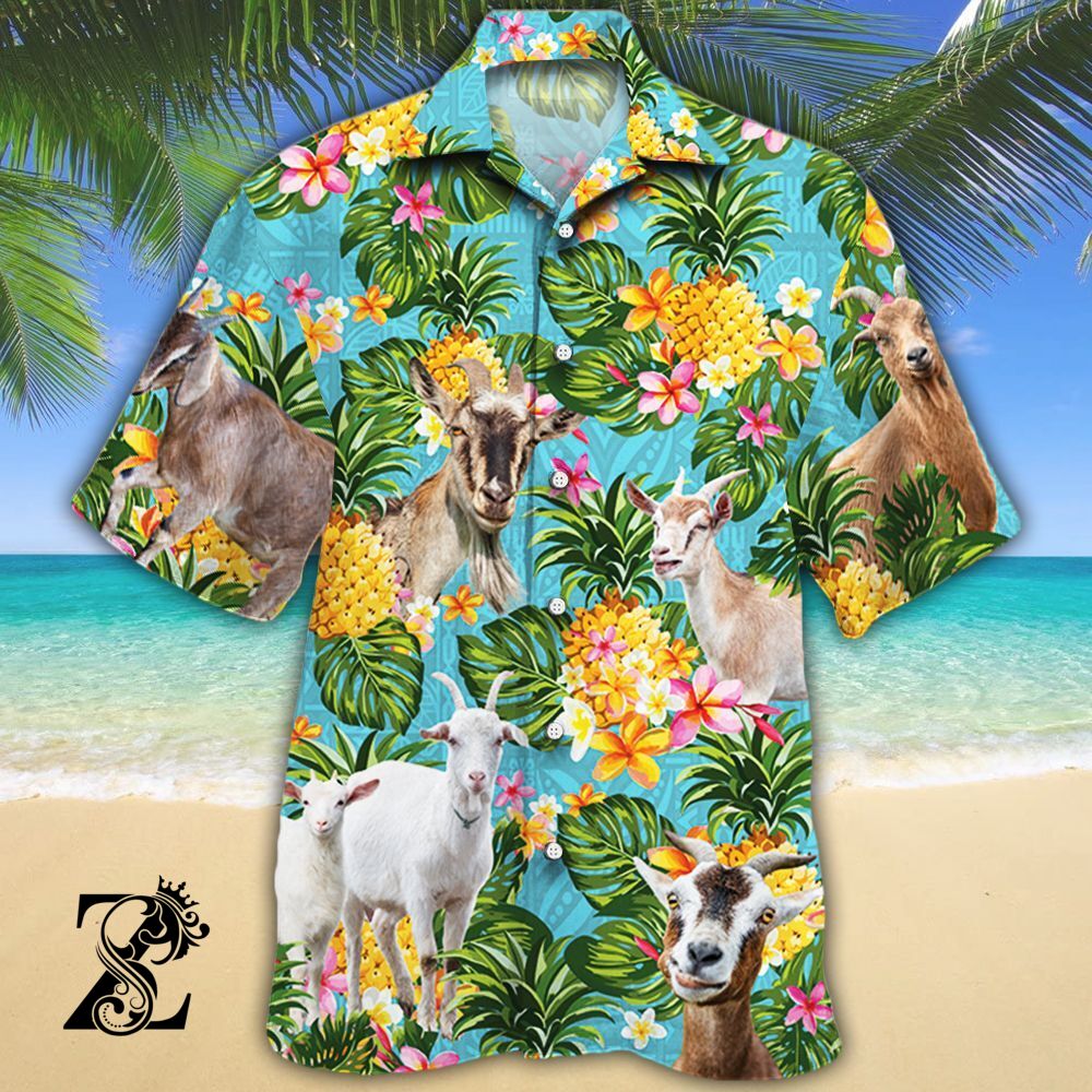 Goat Lovers Pineapple Hawaiian Shirt