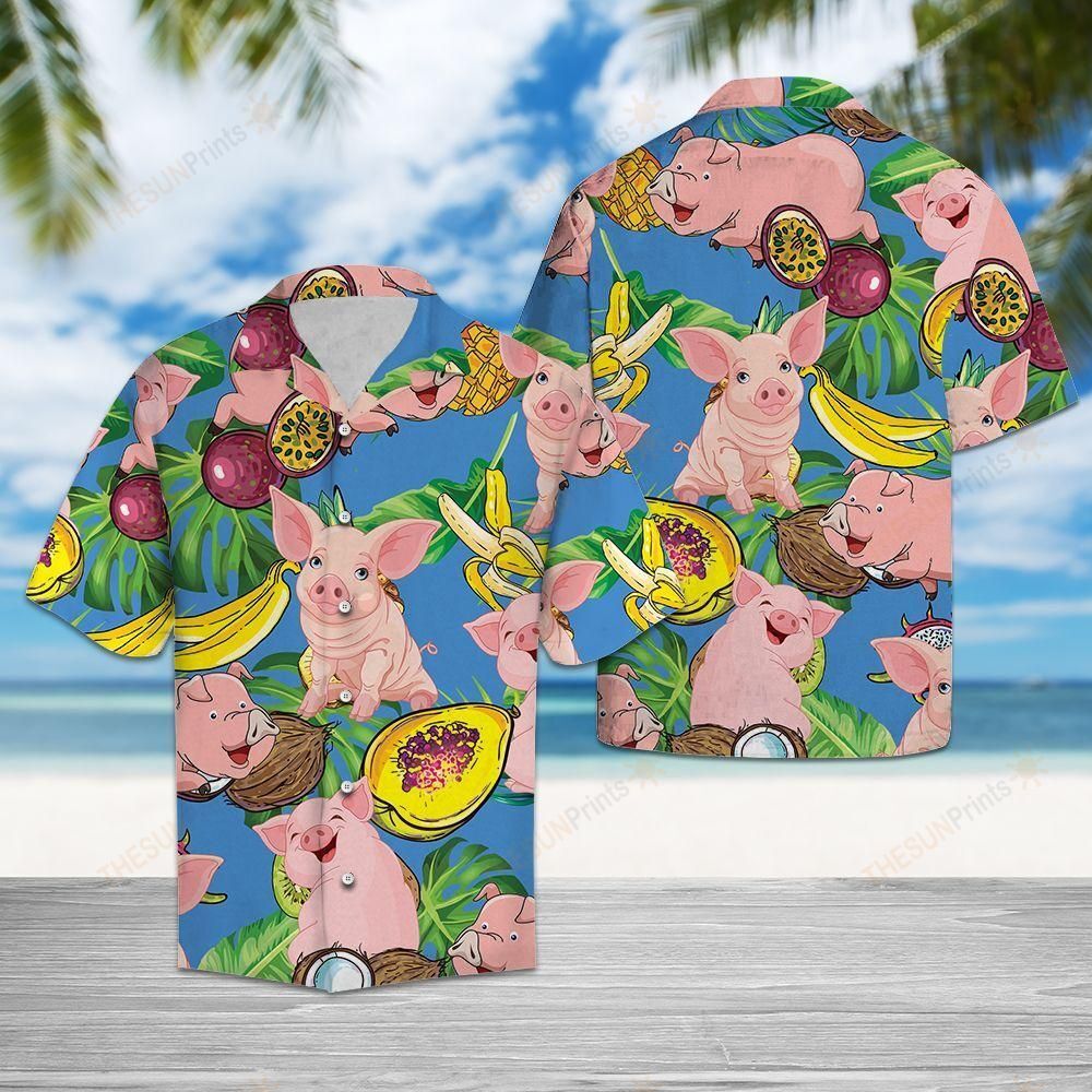 Pig Love Fruit Hawaiian Shirt Ha65805