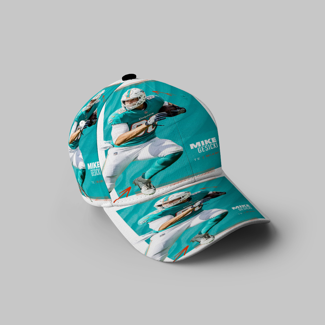 Miami Dolphins Mike Gesicki1 3D Printing Baseball Cap Classic Hat