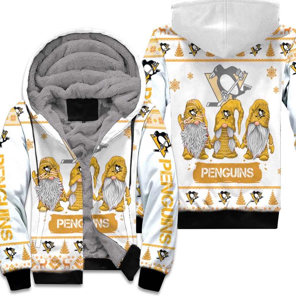 Christmas Gnomes Pittsburgh Penguins Ugly Sweatshirt Christmas 3D Fleece Hoodie