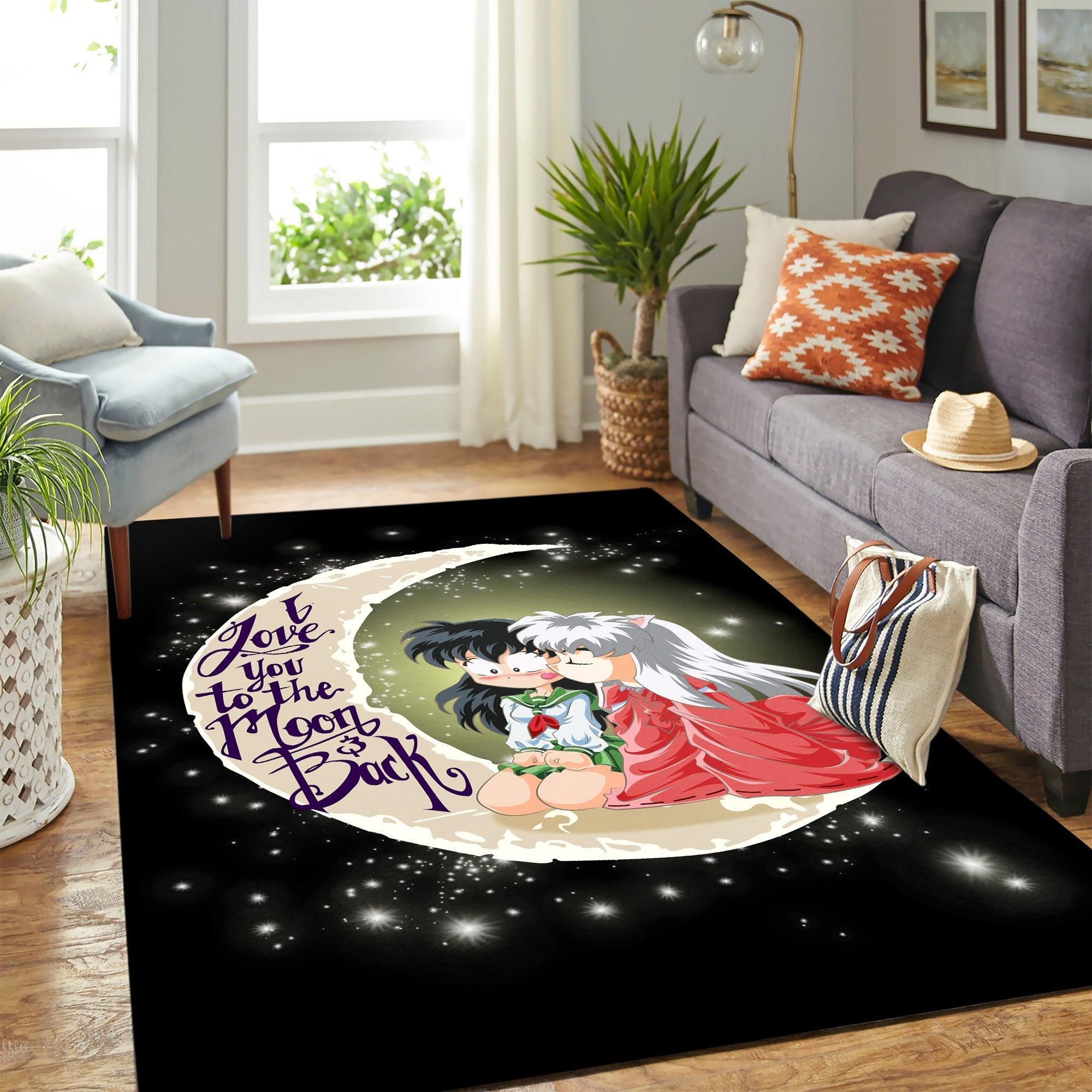 Inuyasha Kagome Love Area Rug Geeky Carpet – home decor – Bedroom Living Room decor