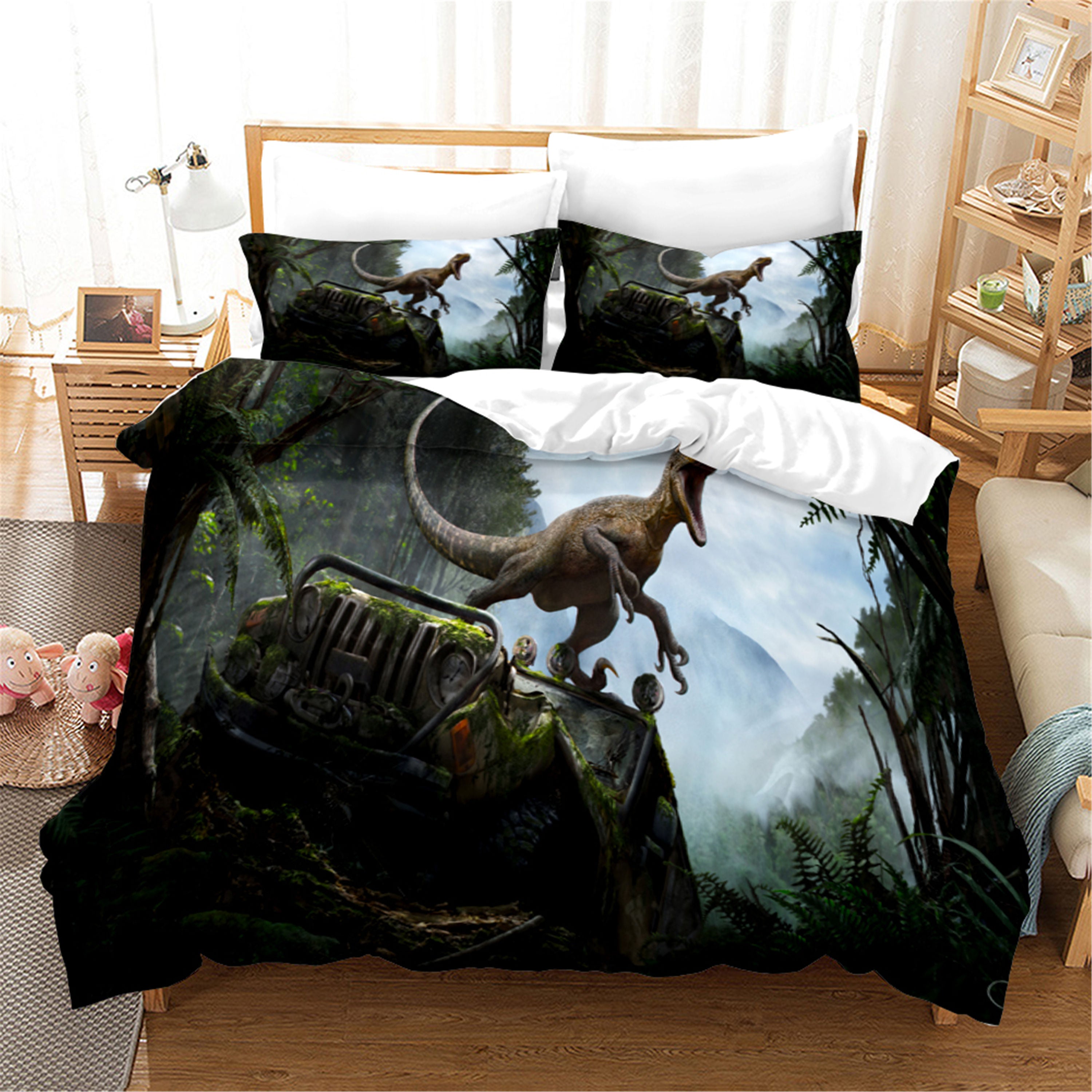 3D Dinosaur Jurassic Park Quilt Cover Set Bedding Set Duvet Cover Pillowcases 114