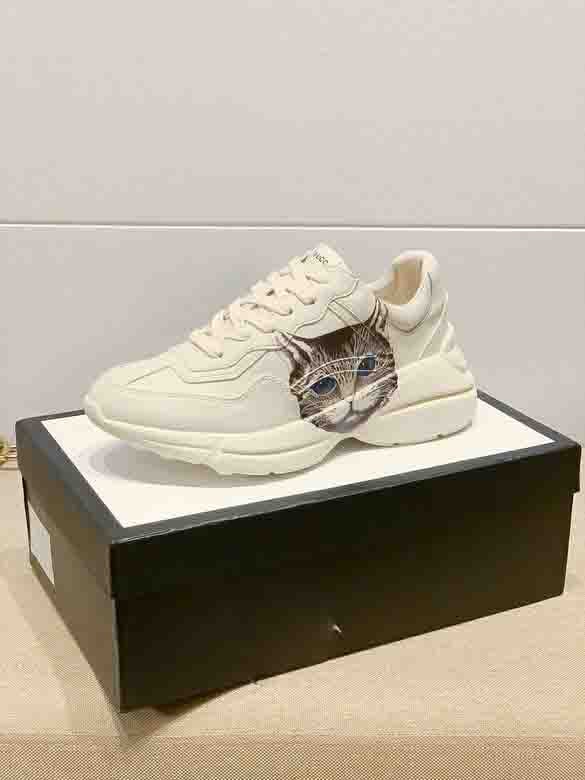 Gucci Rhyton Cat Print Shoes Sneakers – Off White SNK148713325