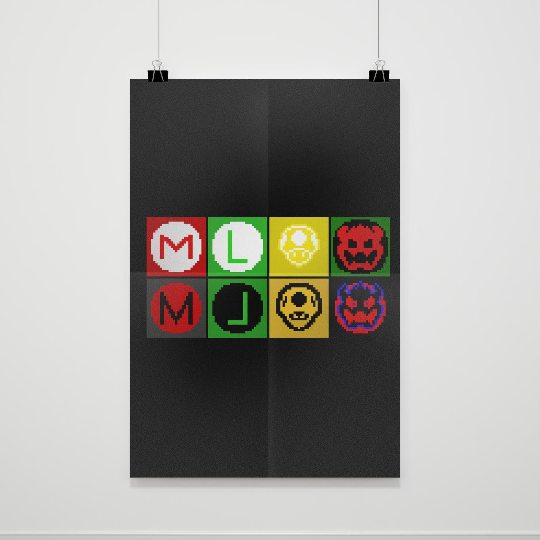 Super Mario Character Logo Poster