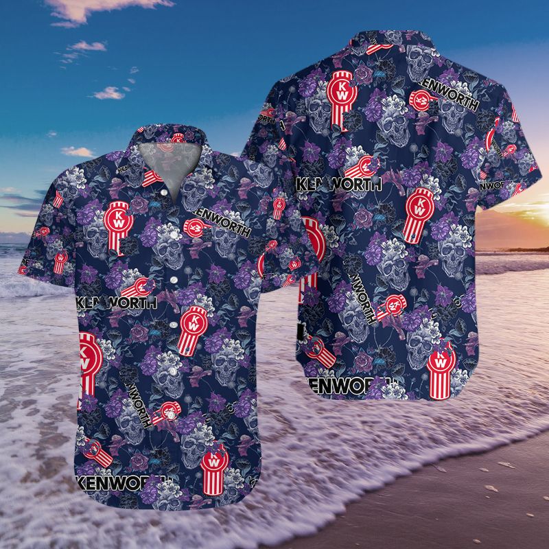 3D All Over Printed Kenworth AN-HT HAWAIIAN Shirts Ver 1 (Blue)