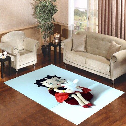 Betty Boop Holding Puppy Living Room Carpet Rugs Area Rug For Living Room Bedroom Rug Home Decor