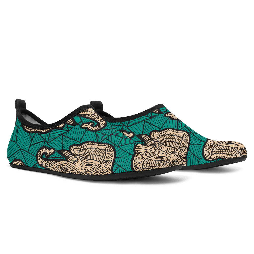 Boho Head Elephant Aqua Water Shoes