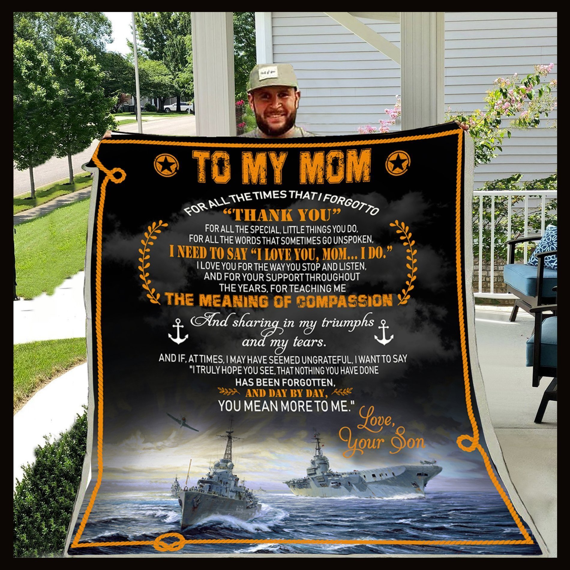 Personalized Veteran Military To My Mom From Daughter Thank You For All The Special Little Things You Do Sherpa Fleece Blanket Great Customized Blanket Gifts For Birthday Christmas Thanksgiving Mother’s Day
