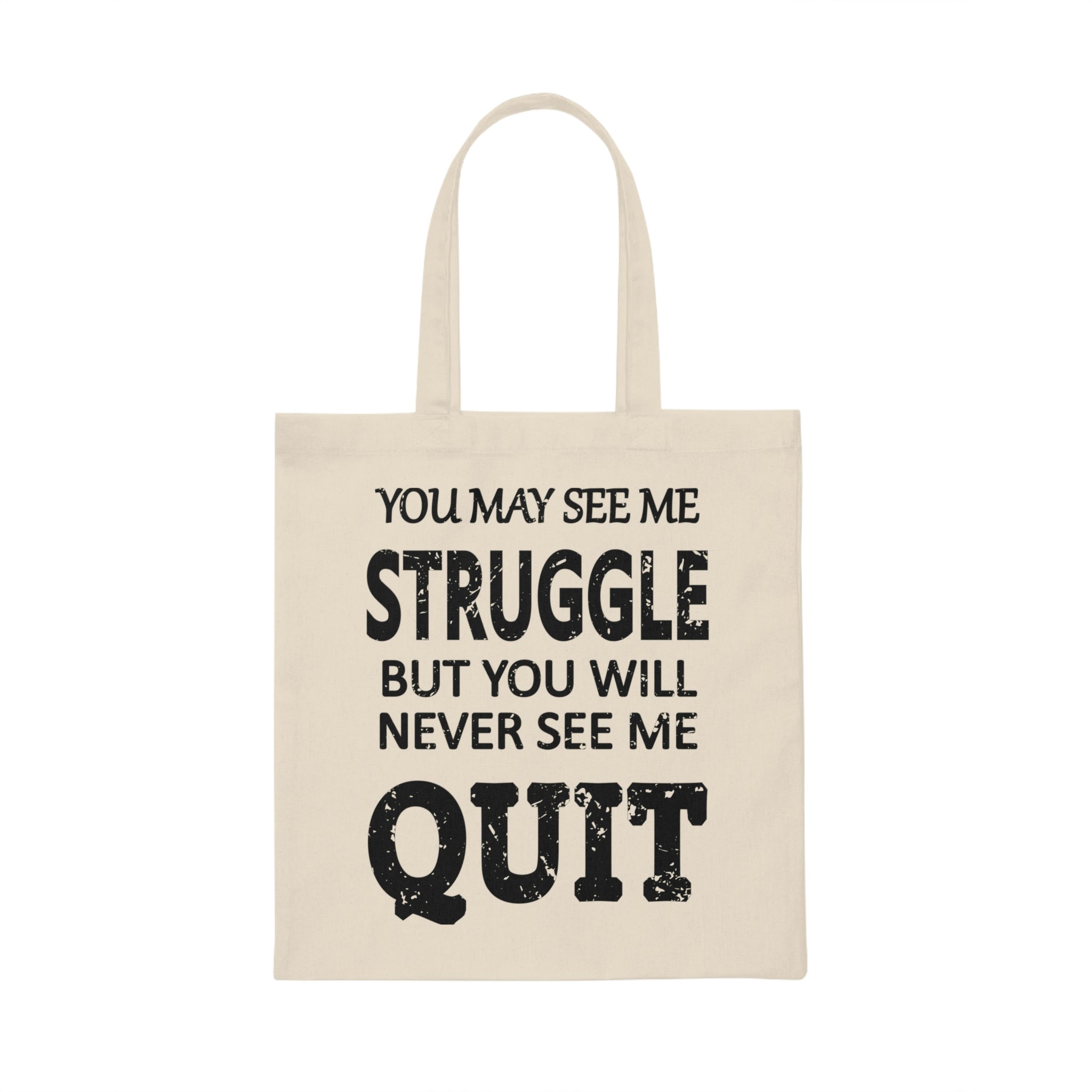 Workout Inspiration Motivational Saying Men Women Canvas Tote Bag