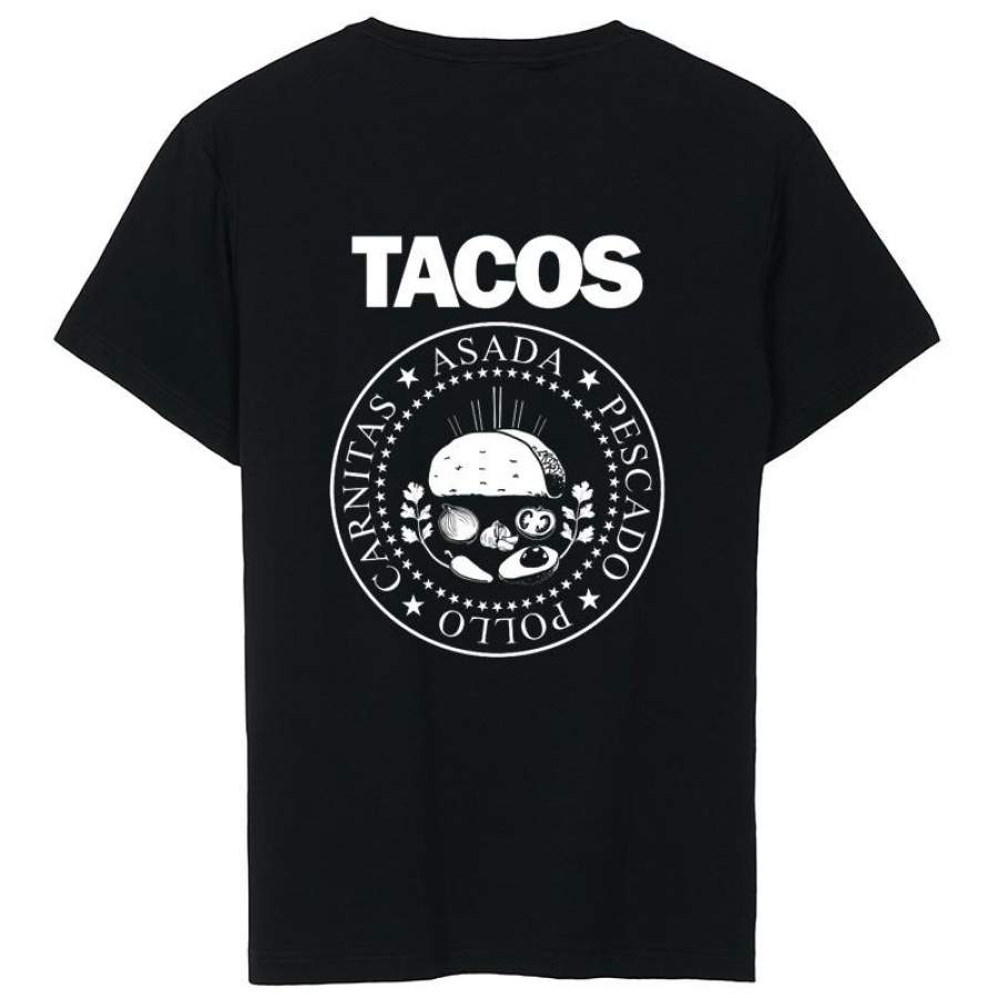 TACOS  T-Shirt, funny Men’s Taco shirt, Taco Tuesday Tee, Mexican t-shirt, Foodie T-Shirt, Chef t-Shirt, Punk Rock tee, Men’s t-shirt