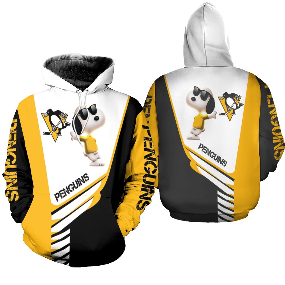 Pittsburgh Penguins Snoopy For Fans 3D Hoodie