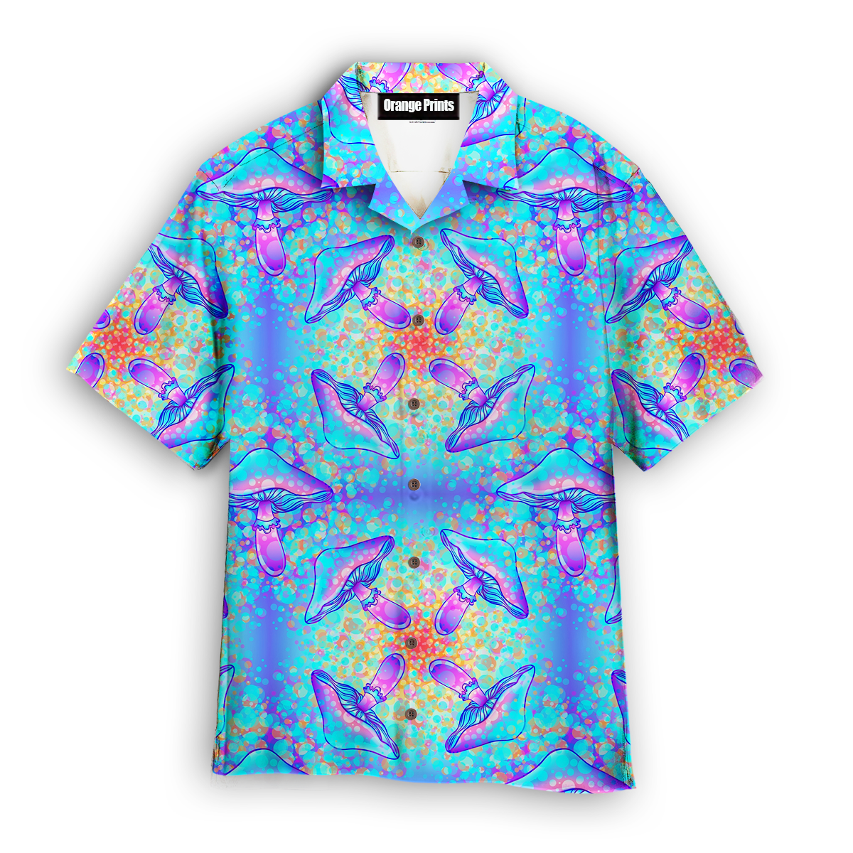 Magic Mushrooms 60S Hippie Colorful Hawaiian Shirt – For Men And Women