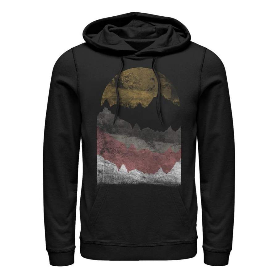 Lost Gods Men’s Desert Landscape  Lightweight Hoodie Black