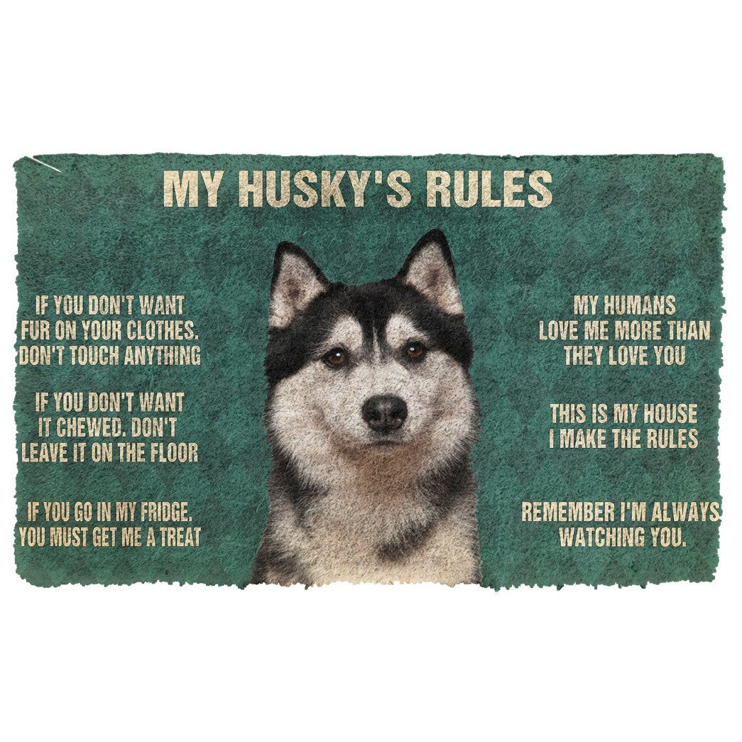 Gearhumans  Gearhuman 3D Husky’S Rules Doormat