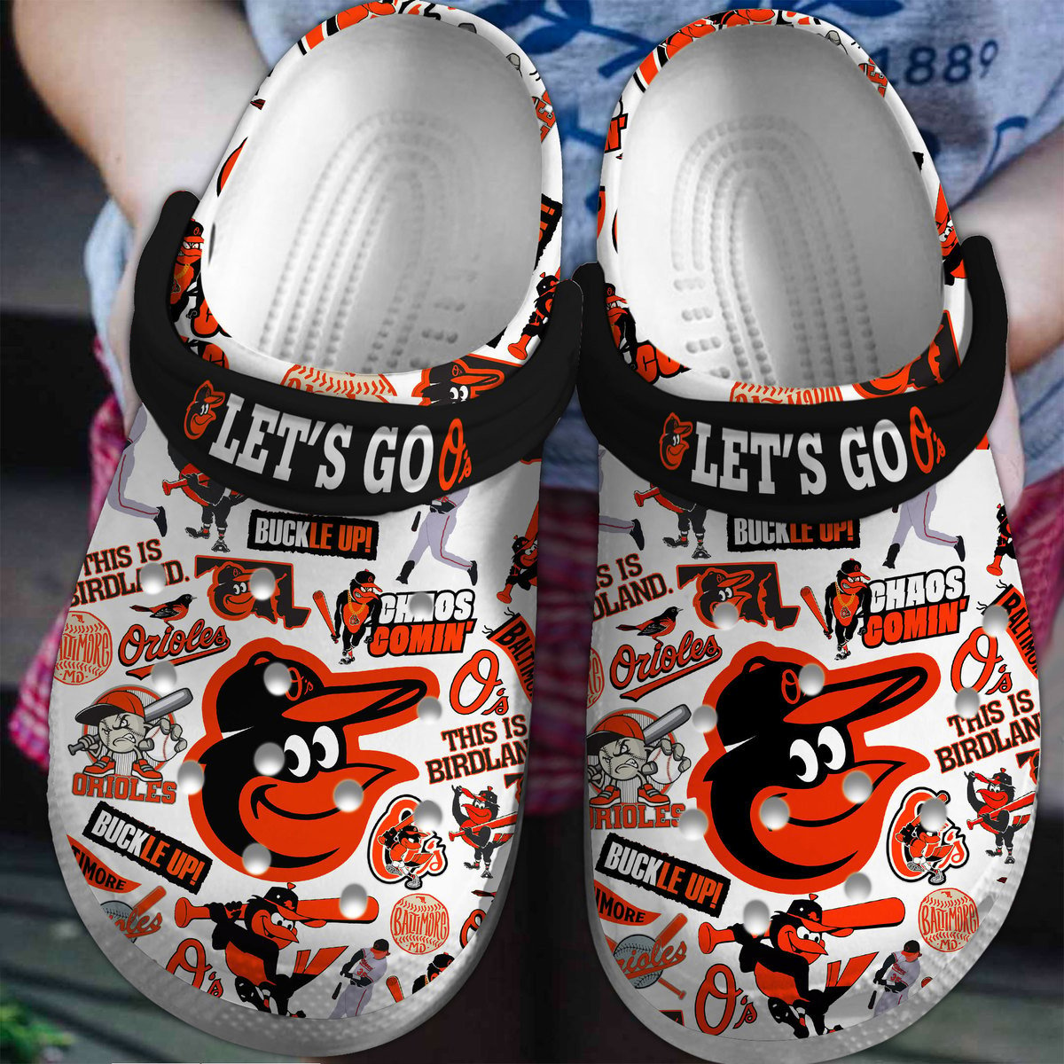 Baltimore Orioles MLB Sport Crocs Crocband Clogs Shoes Comfortable For Men Women and Kids