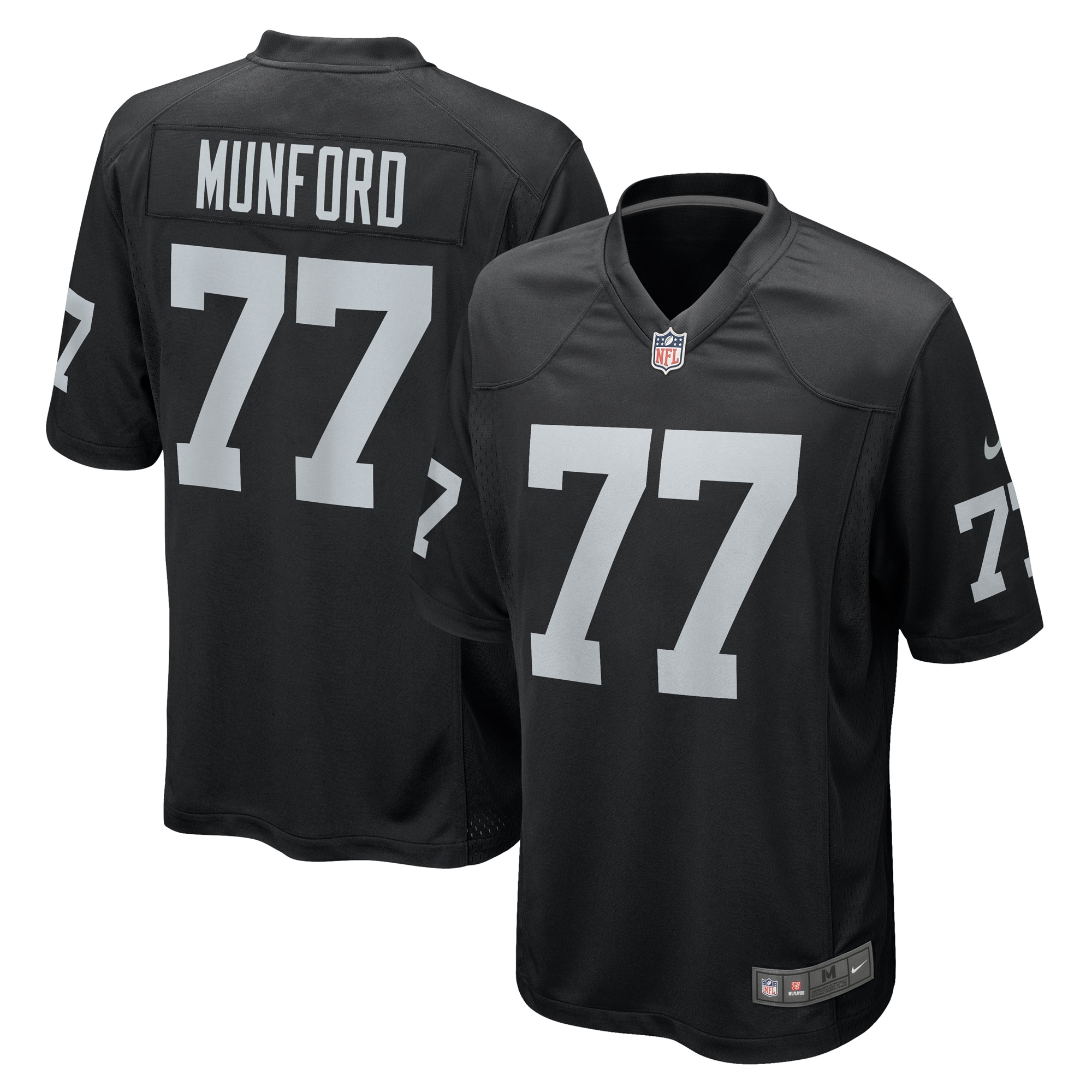 Thayer Munford Jr. Las Vegas Raiders Team Game Jersey – Black