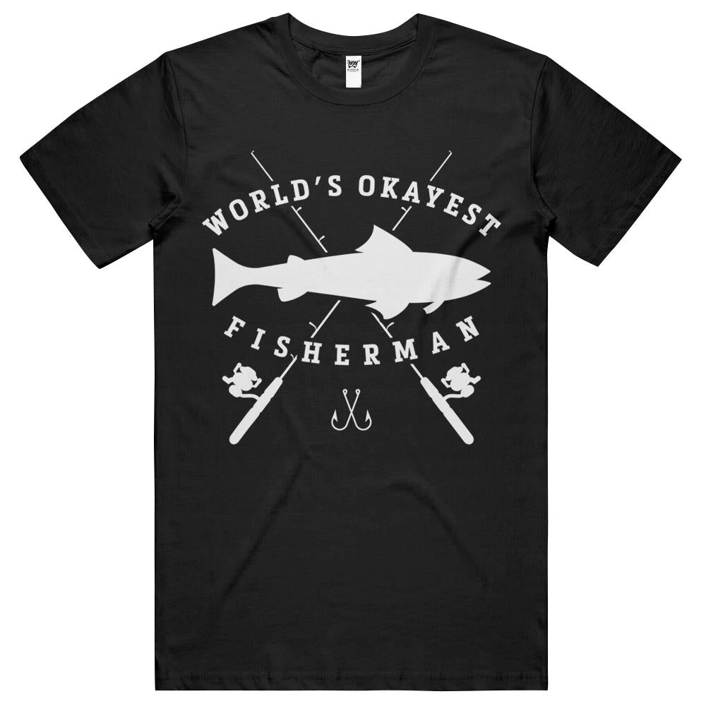 Worlds Okayest Fisherman Retirement T Shirts