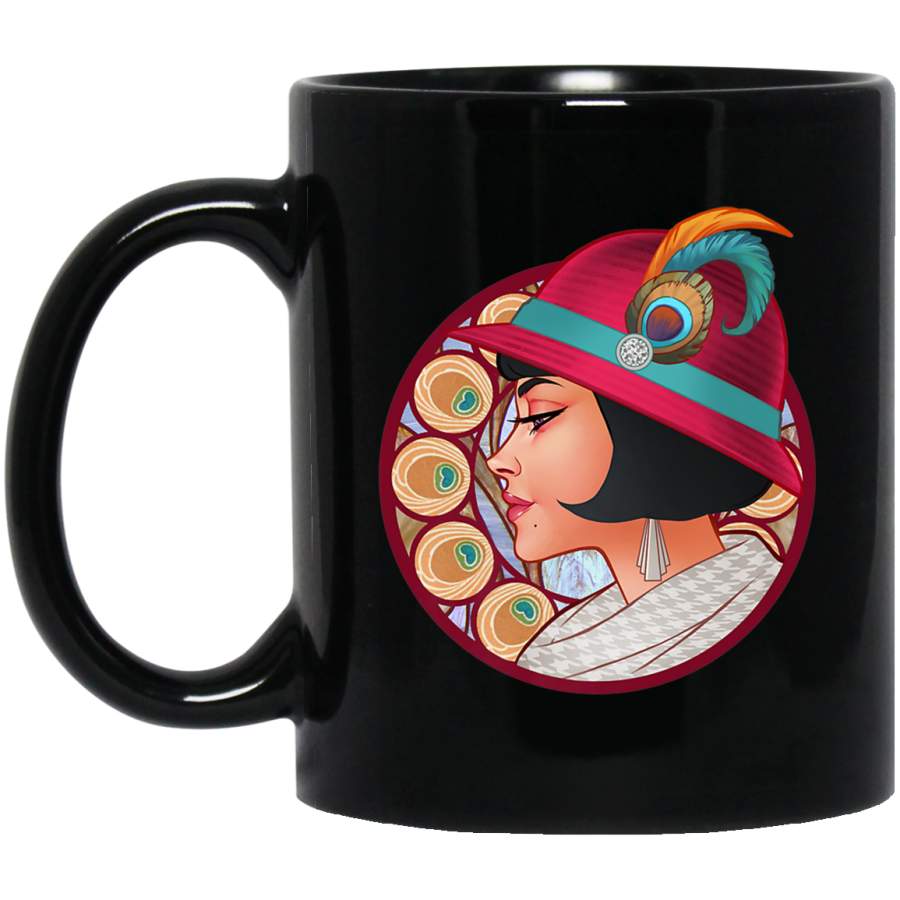 June’s Journey ‘Art Nouveau June Black Mug