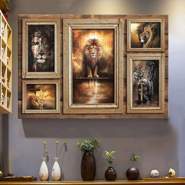 Awesome Lions Jesus Landscape Horizontal Poster