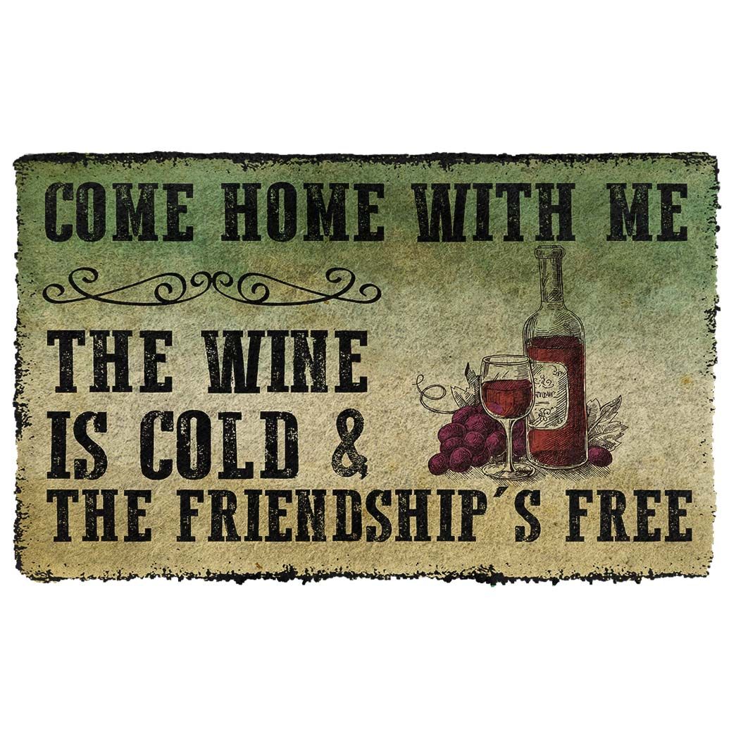 3D Come Home With Wine Doormat