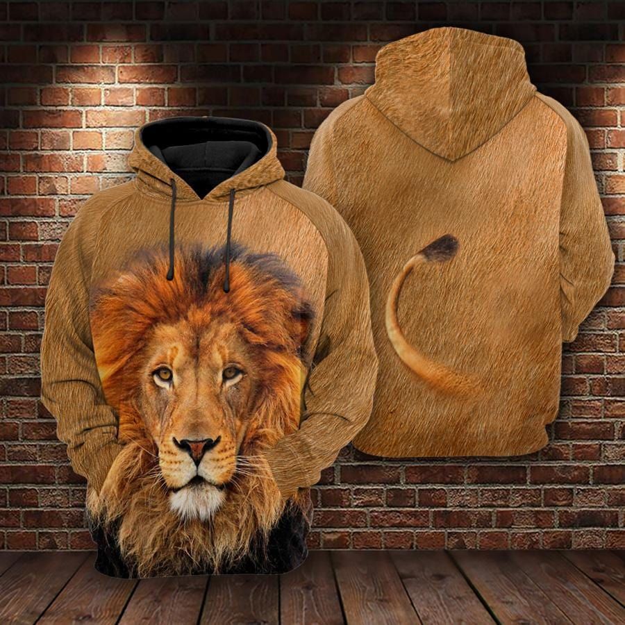 Skin Lion Lover Wild Hoodie 3D #Kv