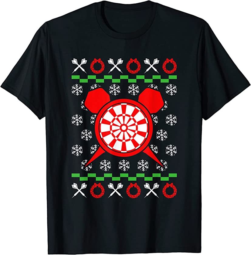 Ugly Christmas Darts Player X-Mas Santa Claus New Year Dart T-Shirt