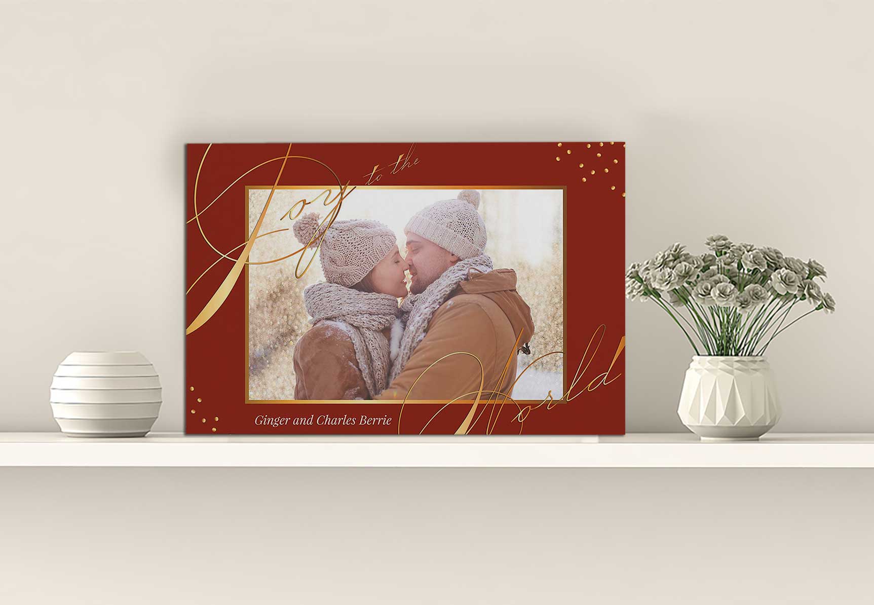 ViticStore™ Joy Of The World, Personalize Picture Canvas- Christmas canvas for decor, family gift, home decor, christmas gift