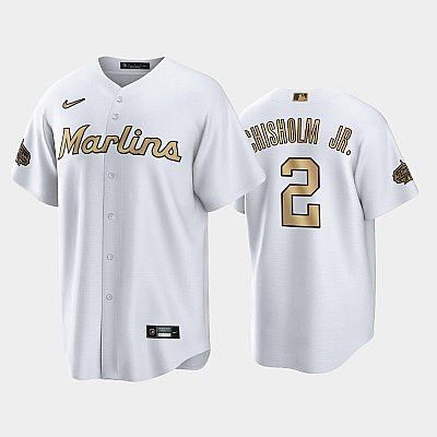 2022-23 All-Star Game NL Miami Marlins White 2 Jazz Chisholm Jr. Jersey