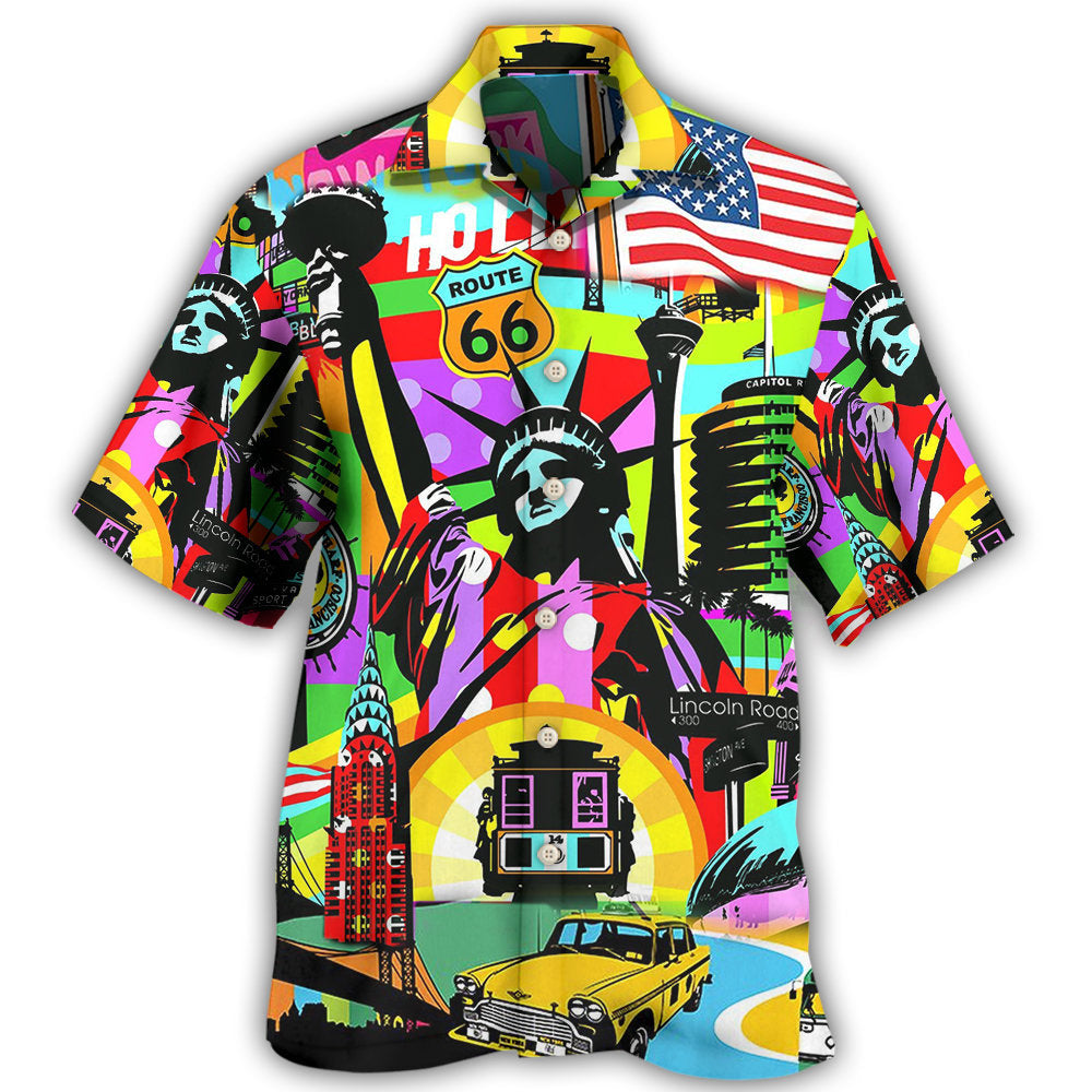 America Travel Colorful Style Hawaii Shirt Ha96694