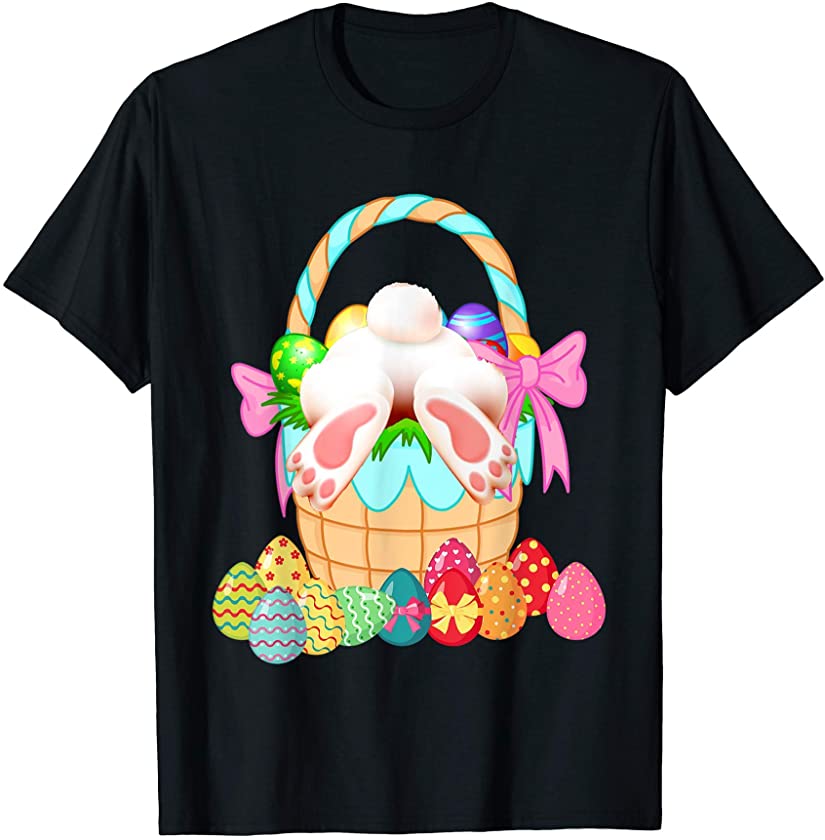 Bunny Rabbit In Easter Egg Basket Happy Easter Kids Gifts T-Shirt