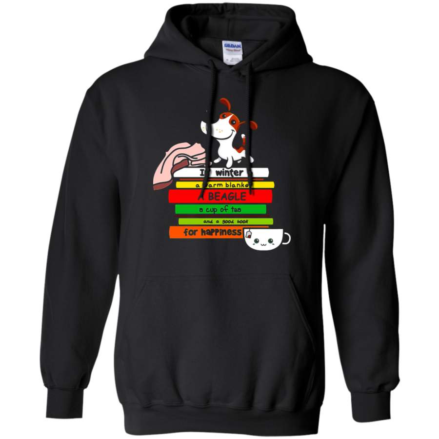 AGR In Winter A Beagle Book And Tea For Happiness Hoodie