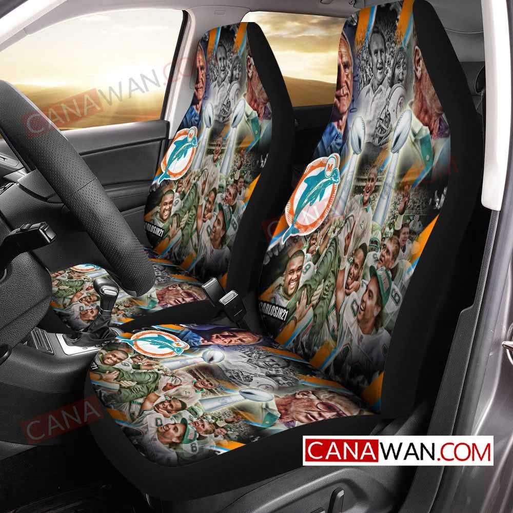 Miami Dolphins Style160 3D Customized Personalized Car Seat Cover