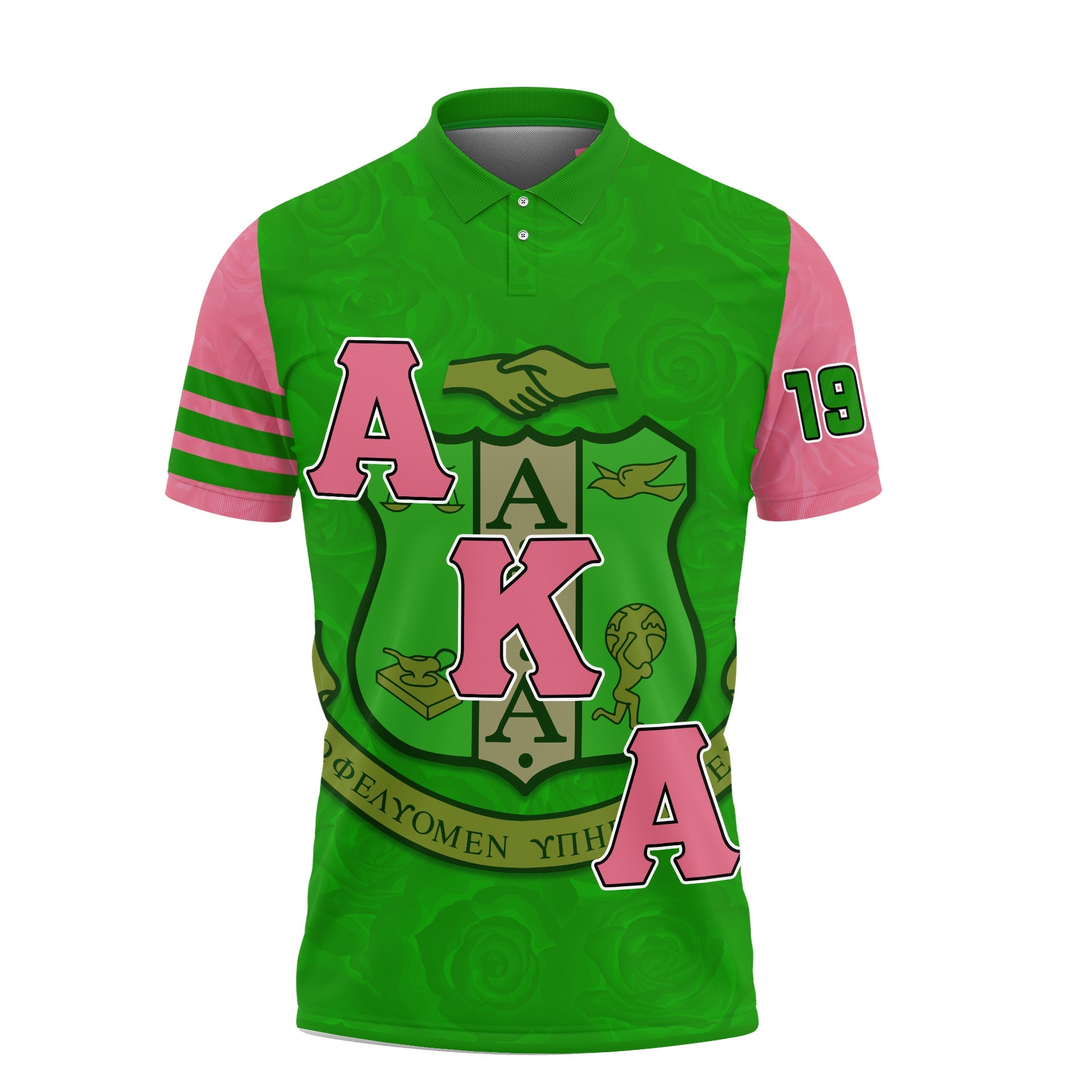 Alpha Kappa Alpha 1908 Akas Polo Shirt Pink Tea Rose