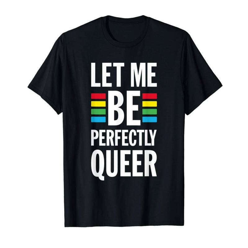 Pride Vintage Aesthetic Let Me Be Perfectly Queer Rainbow T-shirt