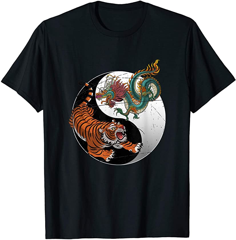 Asian Dragon Tiger Yin Yang Tiger T-Shirt