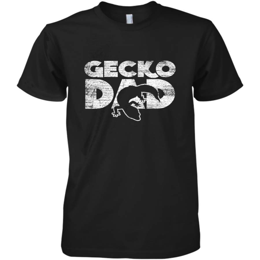 Vintage Gecko Dad  Animal Daddy Fathers Day Gecko Men’s Premium T-Shirt