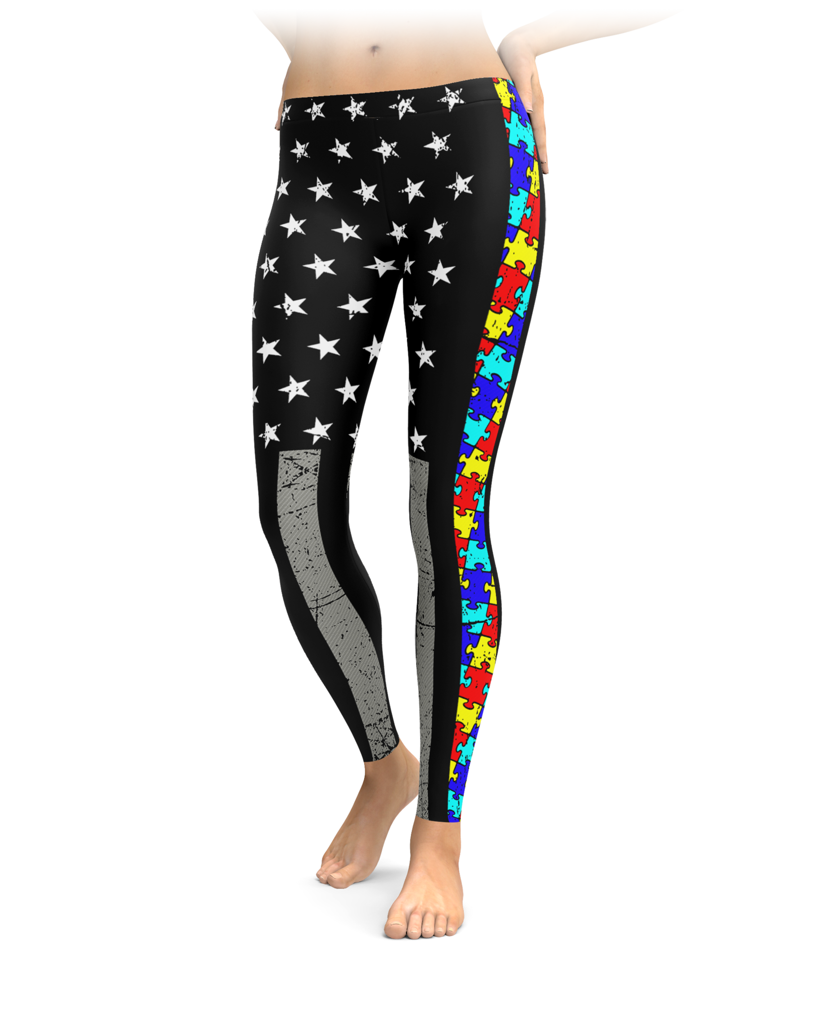 Thin Puzzle Line Leggings