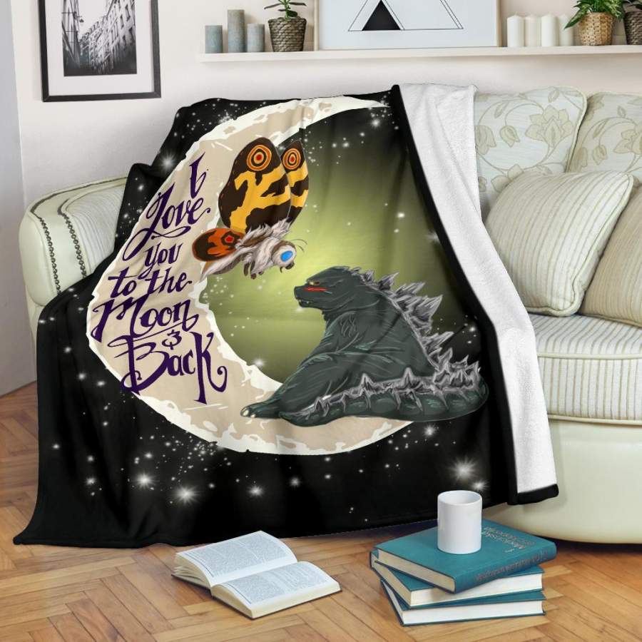 Mothra Love Godzilla Premium Blanket