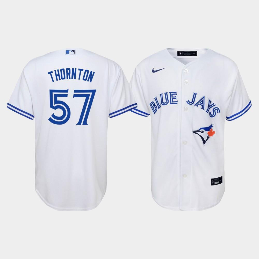 Youth Toronto Blue Jays Trent Thornton 57 White Home Jersey