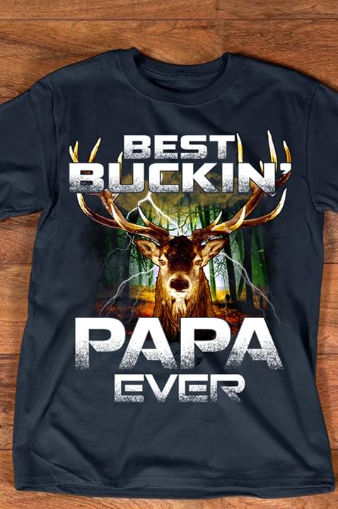 Best Buckin Papa Ever Reindeer Version Standard Men T-shirt